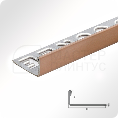 Заказать L-профиль 12.5 мм из нержавеющей стали NEEXY PVS93-14 BRG Розовый браш