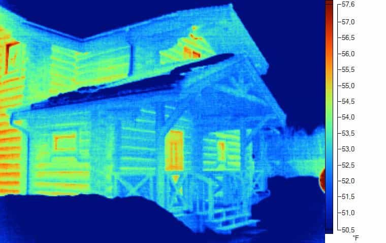 Проведение тепловизионного обследования загородного жилого дома