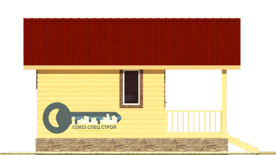 Б-05 ГАБАРИТНЫЕ РАЗМЕРЫ: (6Х4М) 1 ЭТАЖ, ОБЩАЯ ПЛОЩАДЬ: 24М²