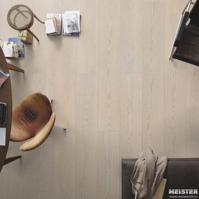 Паркетная доска Meister Дуб Натур Арктический Белый 8917 HD400L