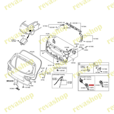 Замок багажника Kia Sorento 81230C5100