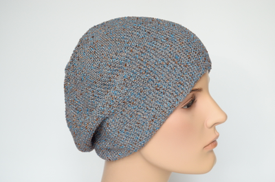 Вязаный берет для женщин Италия Вицио 7085 серый