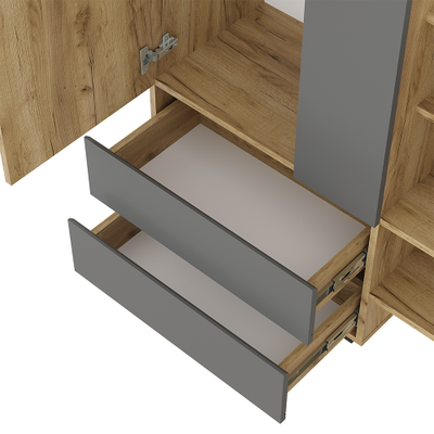 Прихожая Твист ПР-04 крафт-графит (Мебелони)