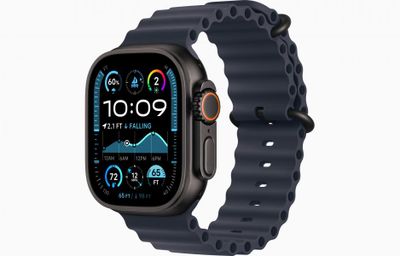 Apple Watch Ultra 2 чёрный титан - 49 мм - Ocean Band тёмно-синий