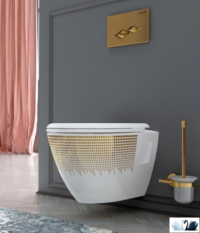 xКнопка смыва CREAVIT UFO GP1006.00 золото матовый