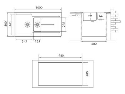 Мойка LONGRAN Enigma ENG860.500 15