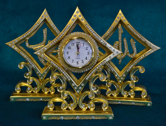 Мусульманский сувенир "Часы"  и надписи "Аллах и Мухаммад" (в ромбах)  комплект №2