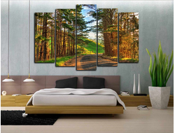 Модульная картина "Сосновый лес"