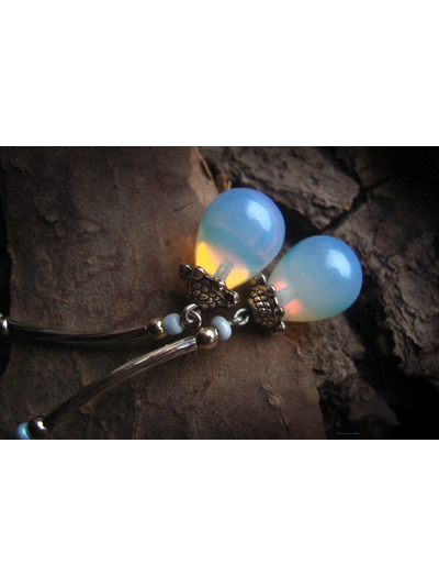 Серьги бохо "Капли лунного дождя"