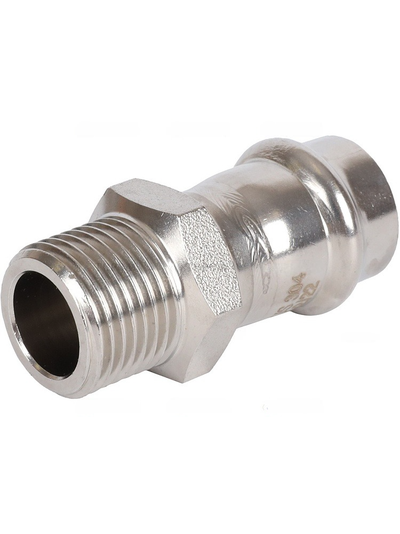 Переходник ROMMER ВПр-НР, 18х1/2 из нержавеющей стали прессовой