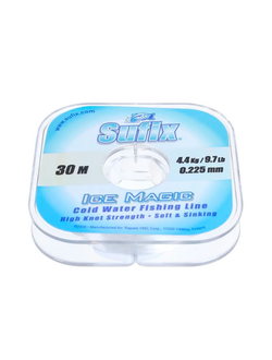 Леска зимняя SUFIX Ice Magic x12 прозрачная 30м 0.065мм 0,6кг