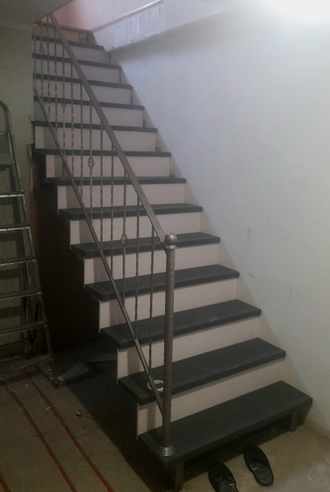 Кованые перила для лестниц фото-Арт 09