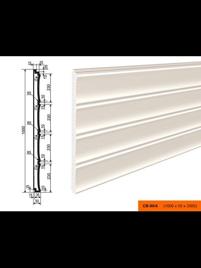 Фасадный изосайдинг (панель) из пенополистирола с покрытием LEPNINAPLAST (Лепнинапласт) СВ-50/4