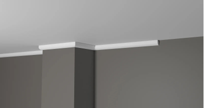 Потолочный плинтус DECOR-DIZAYN DD02, из дюрополимера, под покраску, ударопрочный, 2 метра
