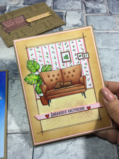 ФП штамп "Монстера в горшке"