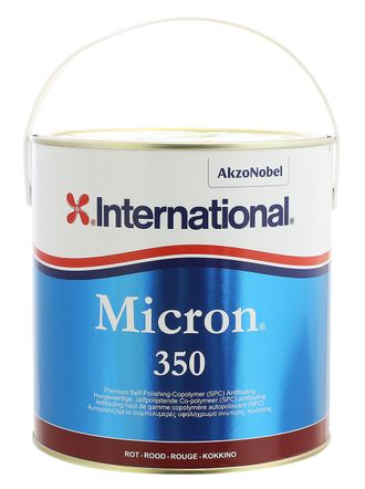 Необрастающая краска «International MICRON 350» cамополирующаяся для стеклопластика, стали, дерева,  до 46 км/ч (0.75 и 2.5 ЛИТРА)