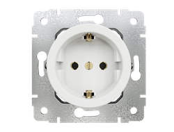 Ретро розетка электрическая белая (Лахта)