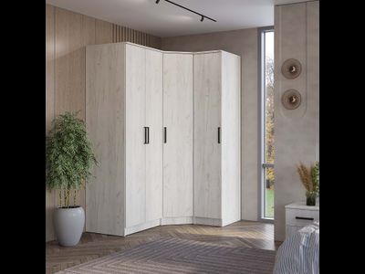 Шкаф угловой Фиеста дуб крафт белый (BTS)