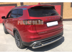 Защита заднего бампера двойная d60/42 для Chery Tiggo 8 Pro 2021-