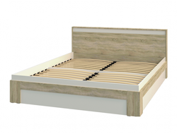 Спальня ЭДЕМ-1 - Секция №20 Кровать 1400 с подъёмным механизмом Дуб сонома/Белый жемчуг