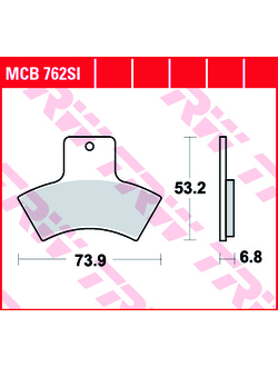 Тормозные колодки задние TRW MCB762SI (FA270) для квадроциклов Polaris Trail Blazer 250/330, Trail Boss 325/330, Magnum 325, Scrambler 400/500 2x4/4x4, Xplorer 400, Xpedition 425, Sportsman 400//Quadzilla 500 4x4