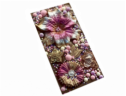 Шоколадная плитка Бельгийский шоколад 160 грамм Цветочная композиция №1