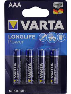 Батарейка AAA щелочная VARTA LONGLIFE Power 4903-4 1.5V 4 шт