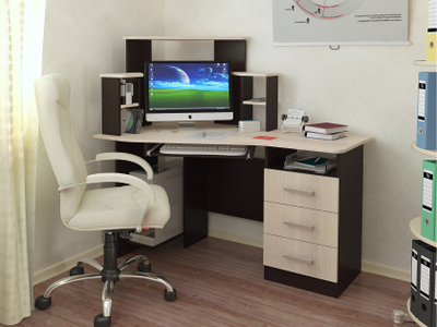 Стол компьютерный Каспер Венге / Лоредо (БТС)