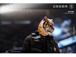Голова (скульпт) с кистями - рыжий тигр 1/6 Tiger Head Figure (MS2103B) - Mostoys