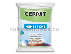 полимерная глина Cernit Number One, цвет-light green 611 (светло-зеленый), вес-56 грамм