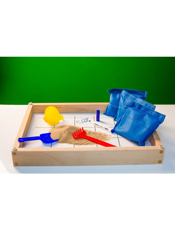 Игровой набор для экспериментов с песком "Песочница малая" (настольная, бук)