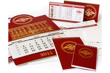 Календари настенные, настольные - дизайн в фирменном стиле 