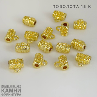 Бейл ЛЮКС малый с узором 7х5х3 мм, покрытие в ассортименте, цена за штуку