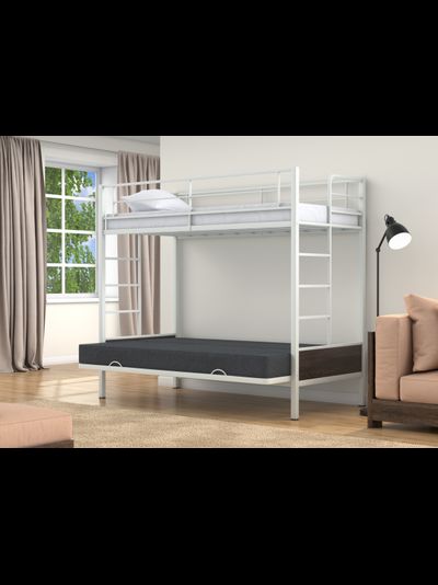 Двухъярусная кровать-диван Дакар 1 Белый (вставки венге)