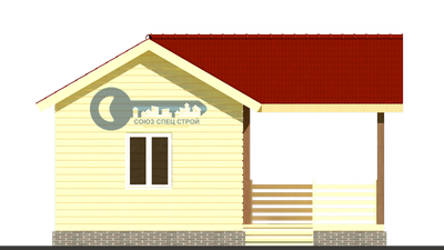 Б-12 ГАБАРИТНЫЕ РАЗМЕРЫ: (7Х7М) 1 ЭТАЖ, ОБЩАЯ ПЛОЩАДЬ: 40М²
