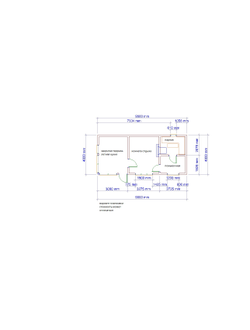 Б-01 ГАБАРИТНЫЕ РАЗМЕРЫ: (5Х9М) 1 ЭТАЖ, ОБЩАЯ ПЛОЩАДЬ: 45М²