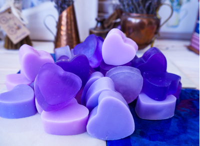 Мыло лавандовые сердечки.