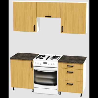 Кухня эконом 1,2 метра (600х600) Цвет: Дуб Сонома/Дуб Сонома