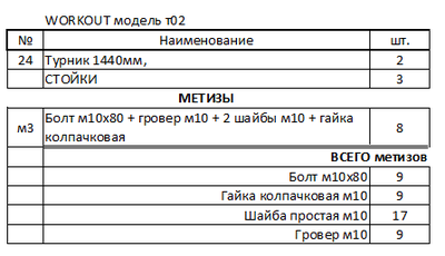 Workout турник т02