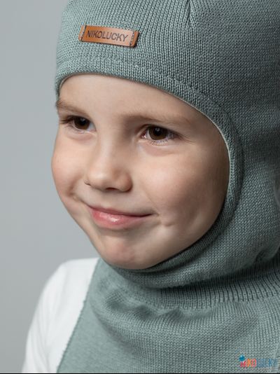 Шапка-шлем 23301-01 х/б подклад, мятно-серый 52-54