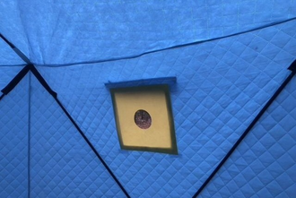 Палатка зимняя КУБ 3 слоя "Синяя" 2,8х 2,8 х 2,10 м