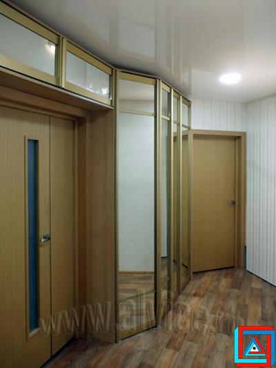 Шкаф встроенный - стенка с непрямыми углами