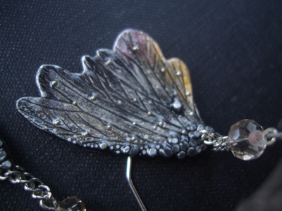 Фэнтези серьги "Крылышки Дымчатой Феи"