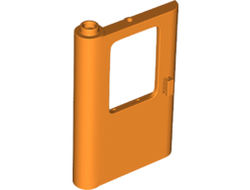 Door 1 x 4 x 5 Train Left, Thick Support at Bottom, Orange (43967 / 6248224)