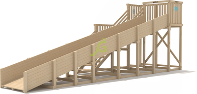 Зимняя горка "IgraGrad Snow Fox", скат 8 м, без окраски