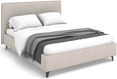 Двуспальная мягкая кровать Ингрид Ривалли (Rivalli), в съемных чехлах, на высоких металлических ножках, под робот-пылесос