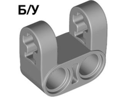 ! Б/У - Technic, Axle and Pin Connector Perpendicular Double Split, Reinforced Sides, Light Bluish Gray (69819 / 6349478) - Б/У