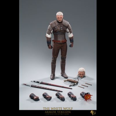 Геральт из Ривии (Ведьмак, The Witcher) - Коллекционная ФИГУРКА 1/6 scale The White Wolf - Armored Version (mttoys006) - Master Team