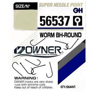 Крючок Owner 56537 Worm BH-Round № 4