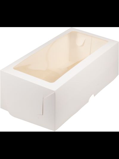 Большая коробка под рулет/полено с/о (белая), 330*160*110мм